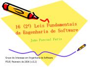 16 (24) Leis Fundamentais da Engenharia de Software