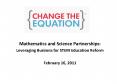 Mathematics and Science Partnerships: PowerPoint PPT Presentation