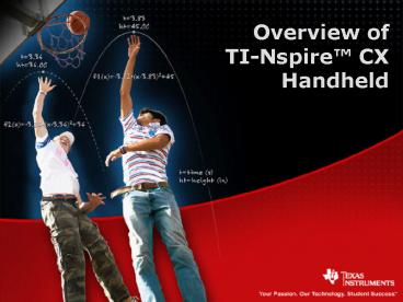 Overview of TI-Nspire