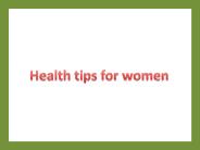 Health tips for women