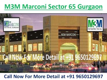 M3M Marconi Sec. 65 Gurgaon-9650129697
