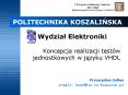 Koncepcja realizacji test PowerPoint PPT Presentation