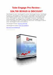 Tube Engage Pro review & SECRETS bonus