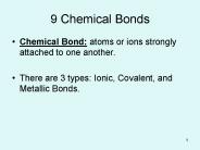 9 Chemical Bonds