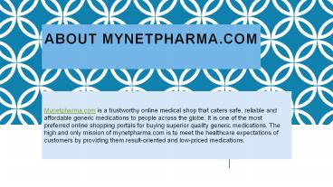 MynetPharma - Online Medical Shop