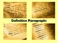 Definition Paragraphs PowerPoint PPT Presentation