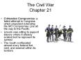 The Civil War Chapter 21 PowerPoint PPT Presentation