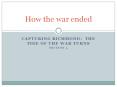Capturing RichMond: The Tide of the war turns PowerPoint PPT Presentation