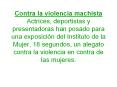 Contra la violencia machista Actrices, deportistas y presentadoras han posado para una exposici PowerPoint PPT Presentation