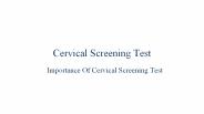 Importance Of Cervical Screening Test