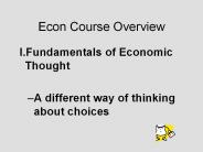Econ Course Overview