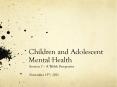 Children and Adolescent Mental Health PowerPoint PPT Presentation