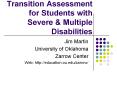 Transition Assessment for Students with Severe PowerPoint PPT Presentation