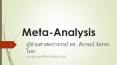 Meta-Analysis PowerPoint PPT Presentation