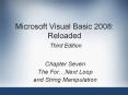 Microsoft Visual Basic 2008: Reloaded Third Edition PowerPoint PPT Presentation