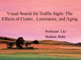 Visual Search for Traffic Signs: The Effects of Clutter, Luminance, and Aging PowerPoint PPT Presentation