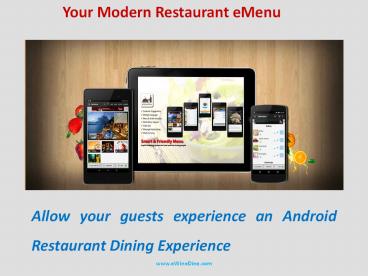 Restaurant Digital Menu | eWineDine