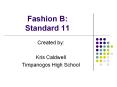 Fashion B:  Standard 11 PowerPoint PPT Presentation