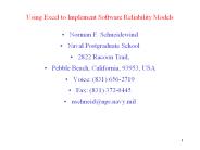 Using Excel to Implement Software Reliability Models