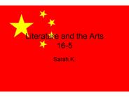 Literature and the Arts 16-5
