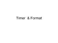 Timer PowerPoint PPT Presentation
