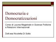 Democrazia e Democratizzazioni