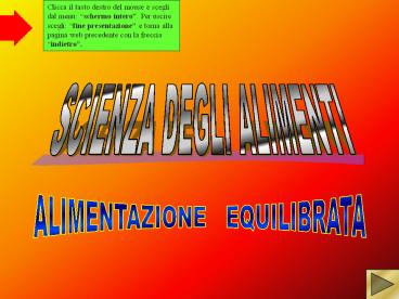 SCIENZA DEGLI ALIMENTI