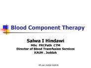 Blood Component Therapy