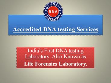 DNA Test in India