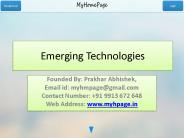 Emerging Technologies At Myhpage.in