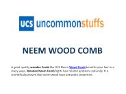 Benefits of Neem Wood Comb