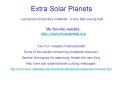 Extra Solar Planets PowerPoint PPT Presentation
