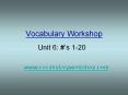 Vocabulary%20Workshop PowerPoint PPT Presentation