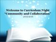 Welcome to Curriculum Night  PowerPoint PPT Presentation