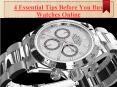 4 Essential Tips Before You Buy Watches Online