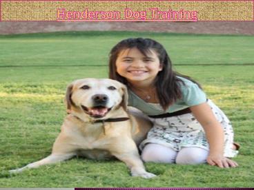 Henderson Dog Training