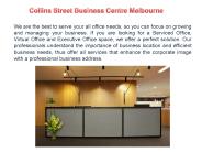 Hire Serviced Offices in Melbourne CBD
