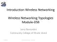 Introduction Wireless Networking  Wireless Networking Topologies Module-05B PowerPoint PPT Presentation