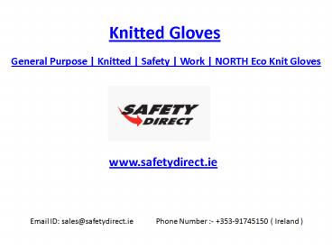 General Purpose | Knitted | Safety | Work | NORTH Eco Knit Gloves | Safetydirect.ie