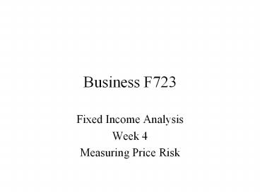 Business F723