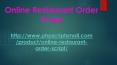 Online Restaurant Order Script PowerPoint PPT Presentation