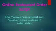 Online Restaurant Order Script