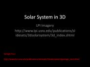 Solar System in 3D