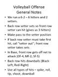 Volleyball Offense General Notes PowerPoint PPT Presentation