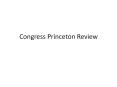 Congress Princeton Review PowerPoint PPT Presentation