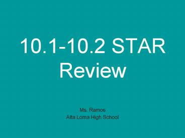 10.1-10.2 STAR Review