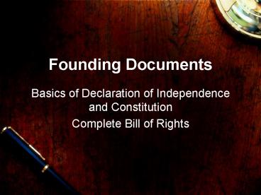 Founding Documents