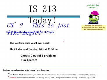 The last CS lecture you