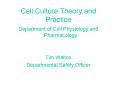 Cell Culture Theory and Practice PowerPoint PPT Presentation