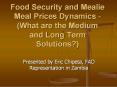 Food Security and Mealie Meal Prices Dynamics - (What are the Medium and Long Term Solutions?) PowerPoint PPT Presentation